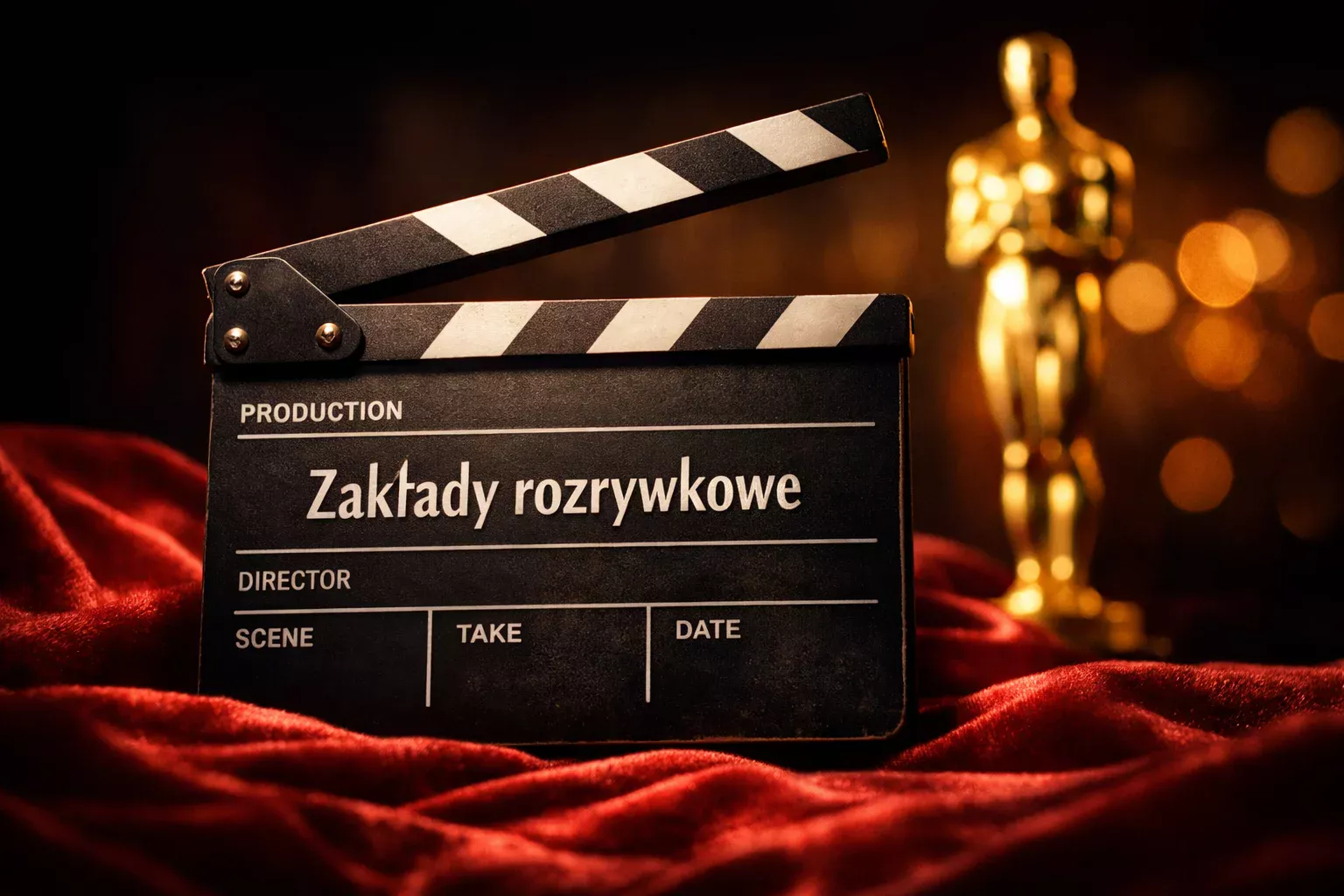 Klawiatura filmowa symbolizująca zakłady na rozrywkę i wydarzenia kulturalne