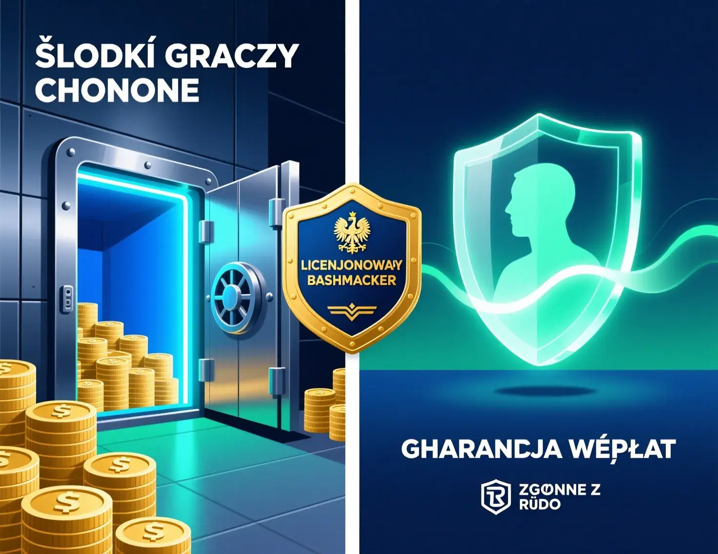 Ilustracja przedstawiająca bezpieczeństwo środków graczy u licencjonowanego bukmachera - chronione rachunki powiernicze i gwarancje wypłat