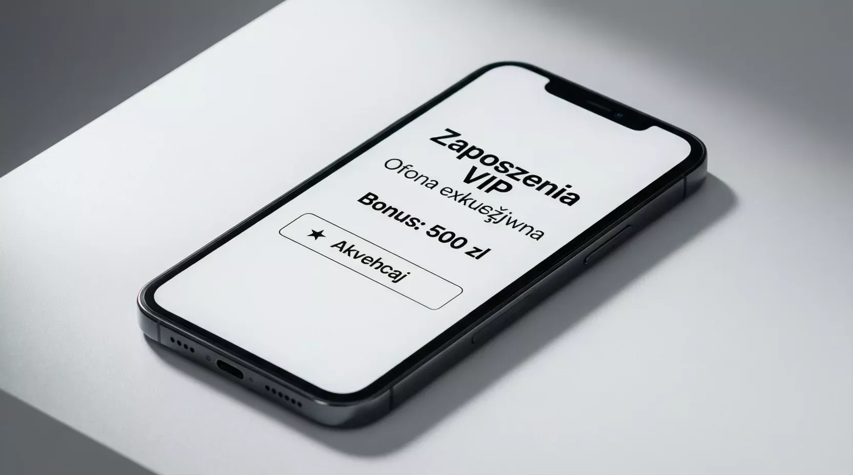 Osoba otrzymująca zaproszenie VIP na smartfonie